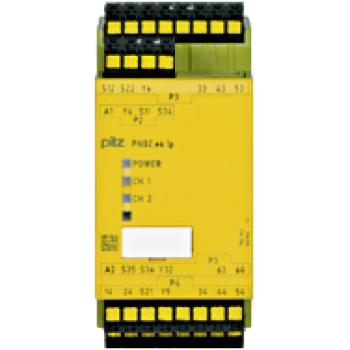 Safety relay (standalone) inputs: 1/2-channel wiring with/without detection of shorts across contacts