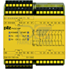 Safety relay (standalone) inputs: 1/2-channel wiring with/without detection of shorts across contacts