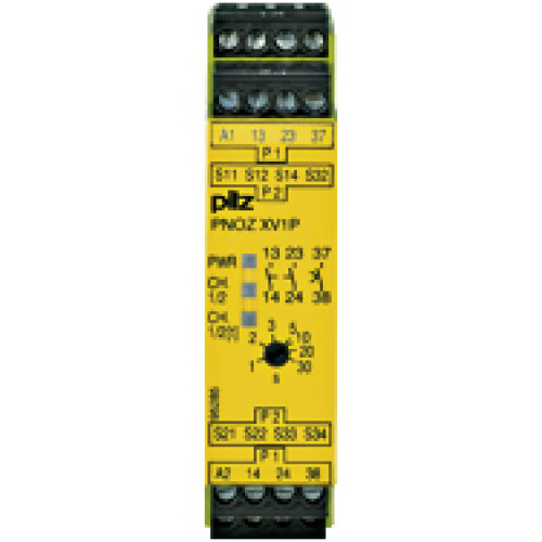 Safety relay (standalone) inputs: 1/2-channel wiring with/without detection of shorts across contacts