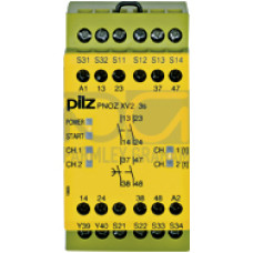 Safety relay (standalone) inputs: 1/2-channel wiring with detection of shorts across contacts