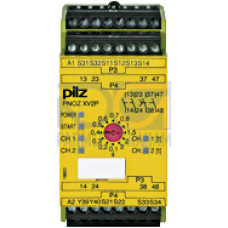 Safety relay (standalone) inputs: 1/2-channel wiring with/without detection of shorts across contacts
