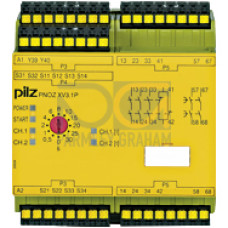 Safety relay (standalone) inputs: 1/2-channel wiring with/without detection of shorts across contacts