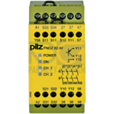 Safety relay (standalone) inputs: 1/2-channel wiring with/without detection of shorts across contacts