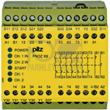 Safety relay (standalone) inputs: 1/2-channel wiring with detection of shorts across contacts