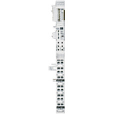 Base module for I/O electronic module periphery single width, 12 spring-loaded terminals, C-rail, ext. temperature.