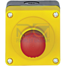 PITestop E-STOP/contact block incl. surface mount housing, set consisting of E-STOP pushbutton with contact block, 2 N/C, terminals of screw type.
