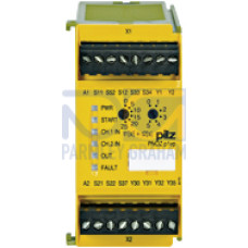Safety relay (standalone) input: 1/2-channel wiring with/without detection of shorts across contacts
