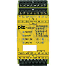 Safety relay (standalone) inputs: 1/2-channel wiring with/without detection of shorts across contacts