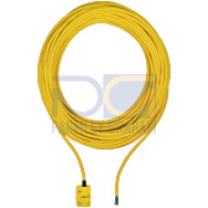 Magnetic safety switch 1NO/1NC, square design, with 10 m cable (PUR) IP6K9K, operating distance 8 mm, height design 13 mm PU = 1 piece without actuator.