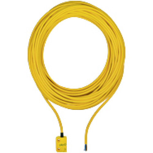 Magnetic safety switch 1NO/1NC, square design, with 10 m cable (PUR) IP6K9K, operating distance 8 mm, height design 13 mm PU = 1 piece without actuator.