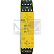 Safety relay (standalone) inputs: 1/2-channel wiring without detection of shorts across contacts