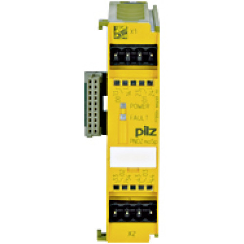 Configurable safety system PNOZmulti expansion module 4 safe, diverse relay outputs.