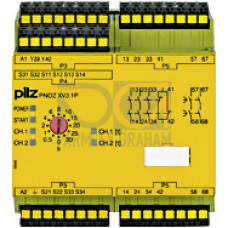 Safety relay (standalone) inputs: 1/2-channel wiring with/without detection of shorts across contacts
