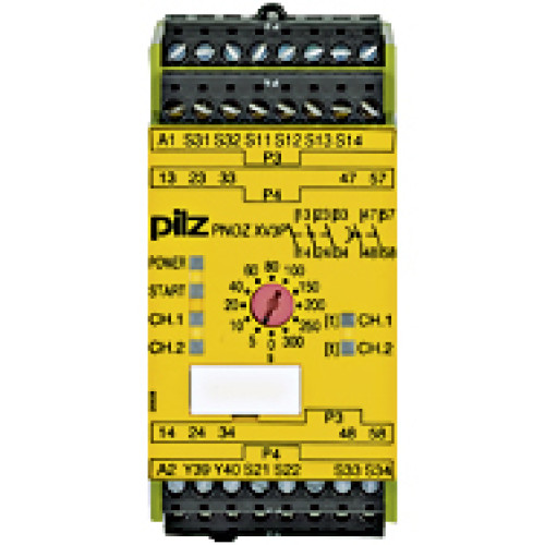 Safety relay (standalone) inputs: 1/2-channel wiring with/without detection of shorts across contacts