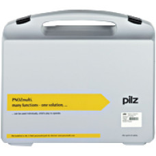 in the case consisting of: Chip card with 32k and seal PNOZmulti m1p PU: 10 pcs, Chip card reader PNOZmulti, Programming cable PNOZmulti, PNOZmulti System Manual.