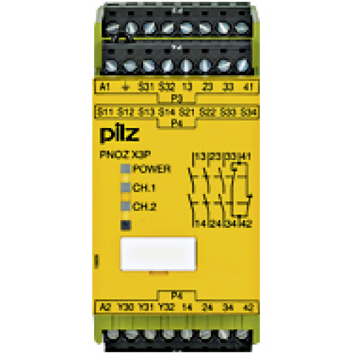 Magnetic safety switch 3 N/O, M8 male connector, round M12 design IP67,  operating distance 12 mm, PU = 1 piece with cuboid actuator.
