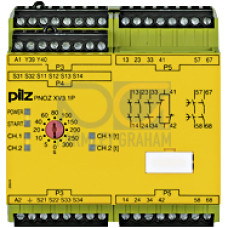 Safety relay (standalone) inputs: 1/2-channel wiring with/without detection of shorts across contacts