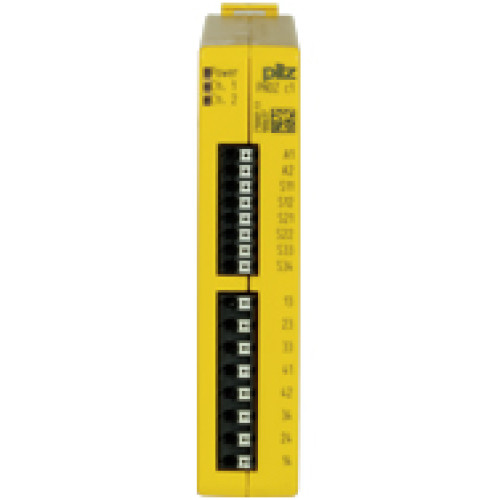 PNOZcompact safety relay (standalone) inputs: 2-channel wiring with detection of shorts across contacts