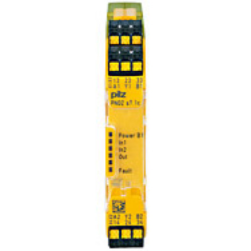 PNOZsigma Contact expansion. Outputs: 3 N/O, 1 N/C UB 24 V DC, width: 17.5 mm, plug-in spring-loaded terminals. Contact block for contact expansion in connection with safety-related control components