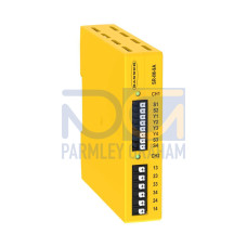 Relay Module for Safety Light Curtain/Control with EDM, Supply Voltage: 24 V dc, Safety Input: 1 Dual/Single Channel, Safety Output: 3 NO, 6 A, Aux Output: None, Spring Clamp Terminals, Width: 22.5