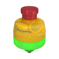 SSA-EB1 30 Mount Emergency Stop Push Button, Green, Red Flash Illuminated Base, 40 Actuator, IP65, Contacts: 2 NC, 5-pin M12 Integral QD, Safety BUS Node Compatible CH1=pins1&4 CH2=pins2&5