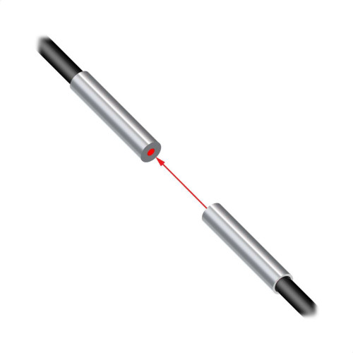 Plastic Fiber, Opposed Mode, Core Dia.: 1, Fiber Length 2 m, 3.18 dia. Stainless Ferrule, Free cut