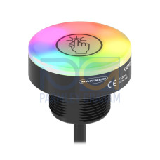 K50 Pro Compact Touch Series: 3-Color RGB Touch Sensor, 12-30 V dc, Polycarbonate, IP67 IP69K, Bimodal, NO, Momentary, Multicolor, 150 (6 in) 5-pin M12 PVC Pigtail QD