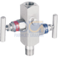 DOUBLE SHUT-OFF COCK DN 5 (COLLAR - SLEEVE), MAT. NO. 1.4404, MAX. OPERATING PRESSURE 420 BAR PRESSURE EQUIPMENT DIREKTIVE FOR GAS 1/LIQUIDS 1 ART. 3.3 SEP