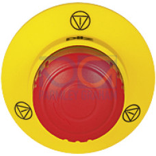 PITestop E-STOP pushbutton IP65, large with E-STOP symbol and with logo, mounting hole: 22.3 mm.