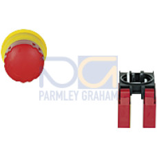 PITestop E-STOP/contact block set consisting of E-STOP pushbutton (hygienic range) and contact block with monitoring. 2 N/C, with spring-loaded terminals.