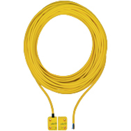 Magnetic safety switch 1 n/o 1 n/c, square design,IP6K9K, operating distance 8 mm, height design 13 mm, PU = 1 piece withactuator, with 10 m cable (PUR).