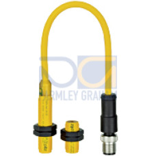 Magnetic safety switch 3 n/o, 5-pin M8 male connector, roundM12 design, IP67, operating distance 8 mm, PU = 1 piece with actuatorcoded.