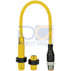 Magnetic safety switch 3 n/o, 8-pin M12 connector, round M12design, IP67, operating distance 8 mm, PU = 1 piece with actuator coded.