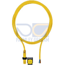 Magnetic safety switch 3 n/o, round M12 design, IP67,operating distance 12 mm, for applications with PSEN ix1, PU = 1 piecewithcuboid actuator coded, with 5 m cable (PUR).