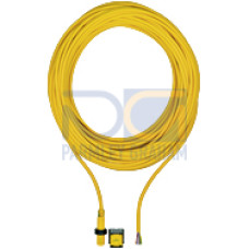 Magnetic safety switch 3 n/o, round M12 design, IP67, operating distance 12 mm, PU = 1 piece with cuboid actuator coded, with10 mcable (PUR).