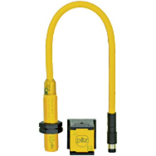Magnetic safety switch 3 n/o, M8 male connector, round M12design, IP67, operating distance 12 mm for applications with PSEN ix1,PU =1 piece with cuboid actuator coded.