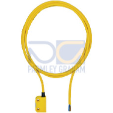 Magnetic safety switch 2 n/o, square design, IP6K9K,operating distance depending on the actuator, height design 18 mm, PU =1 sensor,with 5 m cable (PUR).