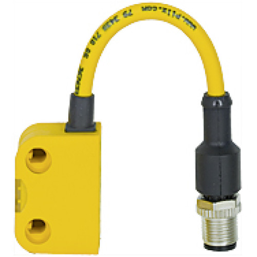 Magnetic safety switch 2 n/o, 5-pin M12 male connector,square design, IP67, operating distance depending on the actuator,heightdesign 18 mm, PU = 1 sensor.
