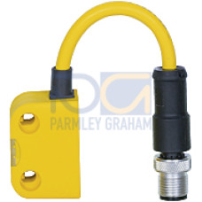 Magnetic safety switch 2 n/o, 1 auxiliary contact n/o, 8-pin M12male connector, square design, LED, IP67, operating distance dependingon theactuator, height design 18 mm, PU = 1 sensor.