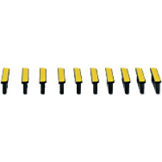Terminator on the left-hand side of the bas unit, yellow/black (10 pieces).