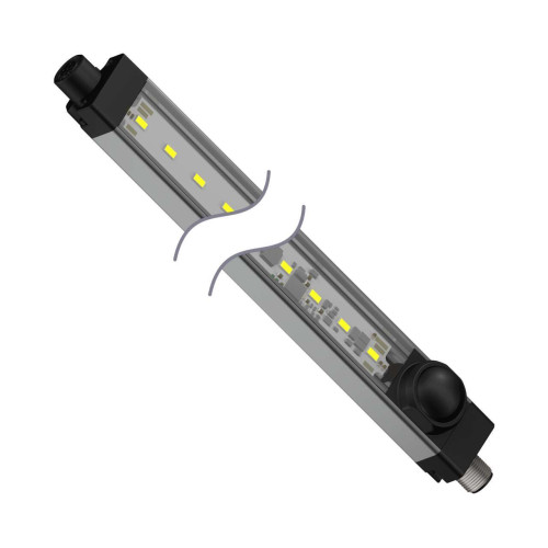 WLS28-2 Work Light Strip, Motion Switch, Length: 113, Voltage: 12-30 V dc, Environmental Rating: IP50, Color: White, Cascadable, 4-pin M12 Integral QD