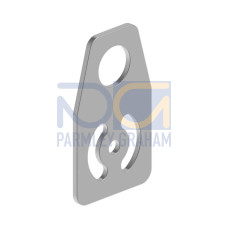 Bracket: Flat SMBAMS series with 18, hole for mounting sensors, Articulation slots for 90 plus degree rotation, 12-ga. (2.6) Cold-rolled Steel
