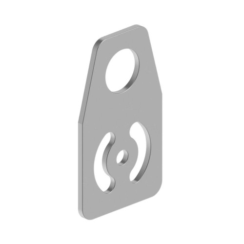 Bracket: Flat SMBAMS series with 18, hole for mounting sensors, Articulation slots for 90 plus degree rotation, 12-ga. (2.6) Cold-rolled Steel
