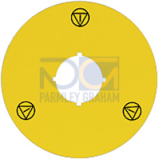 PITestop backplate with external diameter 75 mm with E-STOP matching all pushbuttons except PIT es2 and PIT es5 - not suitable for the PIT es box and the slimline surface mount box.