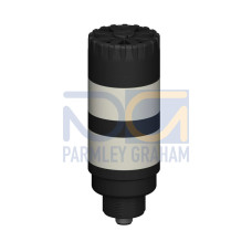 Tower Light: 2-Color Audible Indicator, Voltage: 18-30 V dc or 24 V ac, Environmental Rating: IP50, Input: Bimodal, Colors: Red Yellow, 4-pin M12 Integral QD