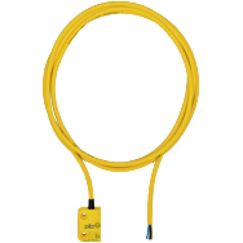 Magnetic safety switch 2 n/o, square design, with5 m cable (PUR), height design 13 mm, IP69K, operating distance 8 mm,forapplications with PSEN ix1, PU = 1 piece without actuator, certification(T&Uuml;V, 