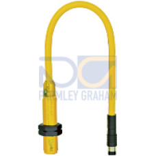 Magnetic safety switch 3 n/o, M8 male connector, round M12design, IP67, for applications with PSEN ix1, PU = 1 piece withoutactuator, certification (T&Uuml;V, EAC, UL).