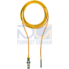 Magnetic safety switch 2 n/o 1 auxiliary contact n/o cylindrical design M12 with 5 m cable LED
