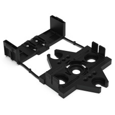 Mounting carrier, 2- to 5-pole, for flying leads, black