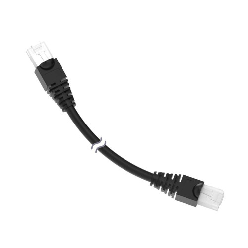 Cordset: Double Ended RJ45, 8-pin Straight Male, 8-pin Straight Male, 2.1 m 8x24 Black PVC Shielded Jacket, PVC Black